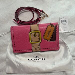 Coach Pink and Beige Crossbody Bag
